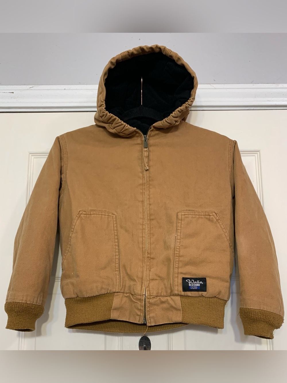 Walls Blizzard Pruf Brown Insulated Hooded Youth 8/10 Coat. 3961T